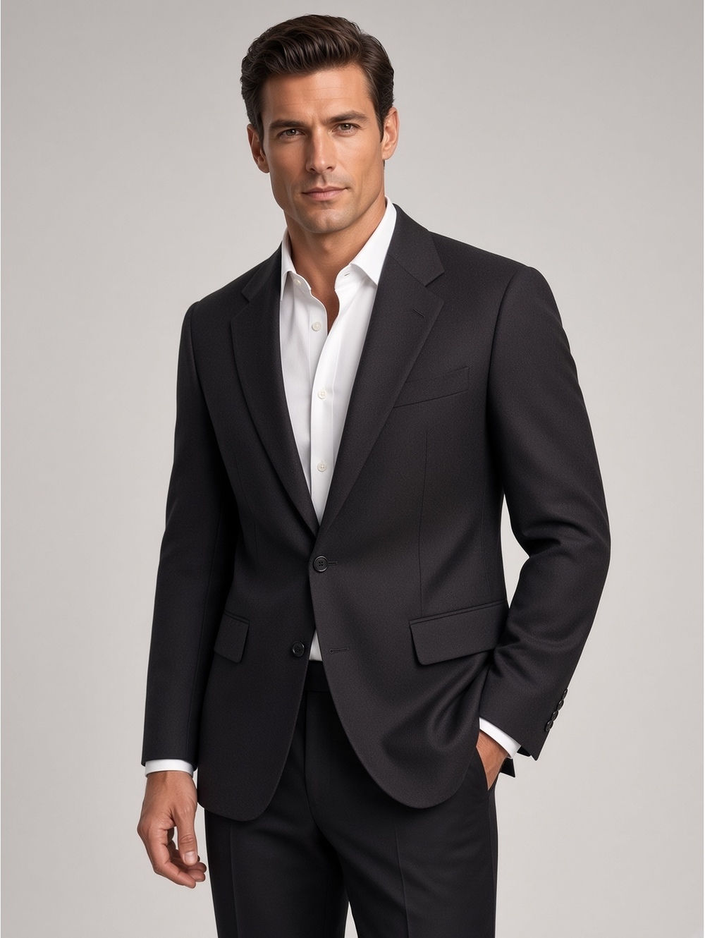Brett Lawerence 100% wool dark brown jacket size 43R